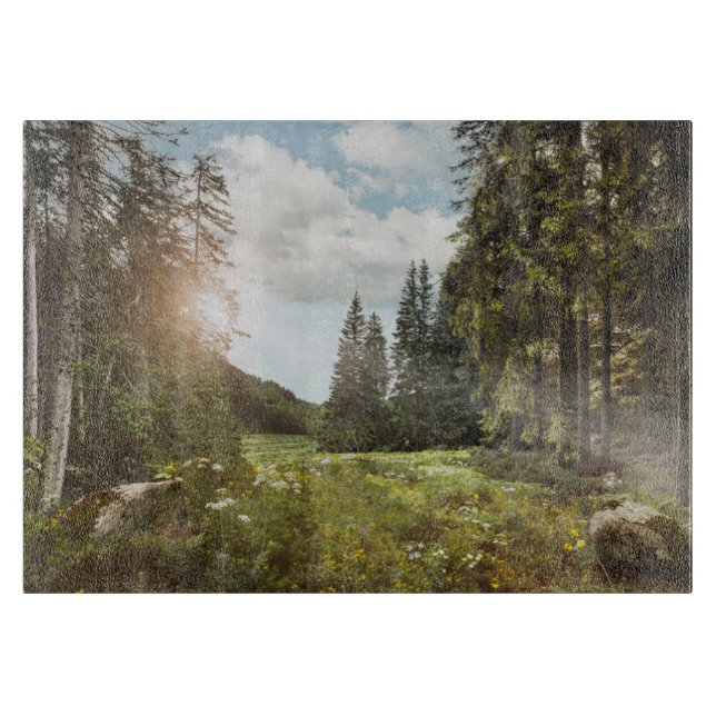 Forests | Sun Peeking Thru Cutting Board (Front)