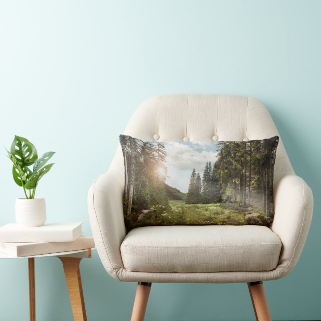 Forests | Sun Peeking Thru Lumbar Cushion (Chair)