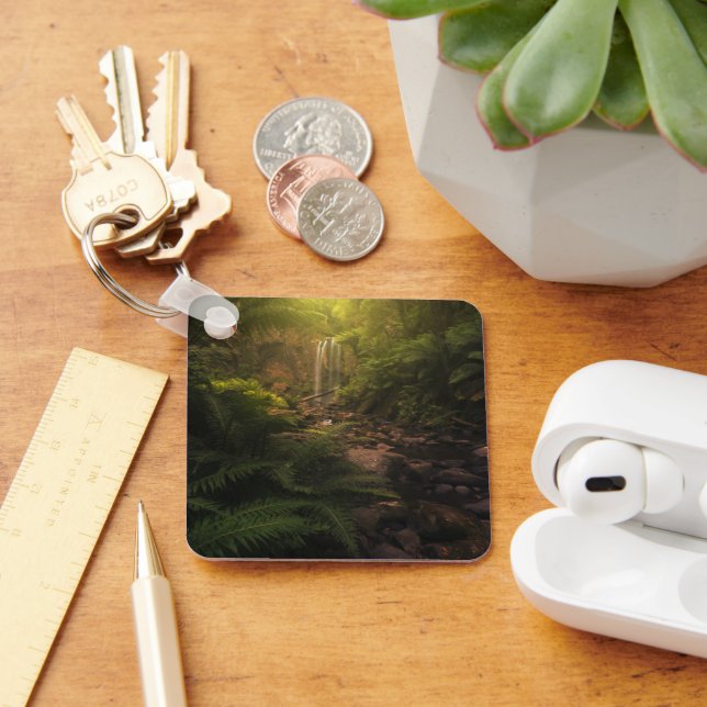 Forests | Sunlight Highlights Waterfall Key Ring (Desk)