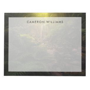Forests Sunlight Highlights Waterfall Notepad