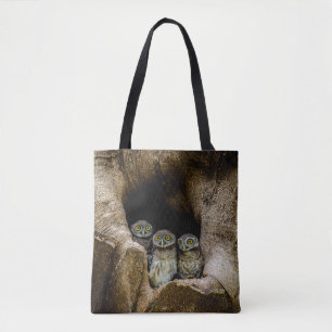 Forests Three Owls Looking Tote Bag