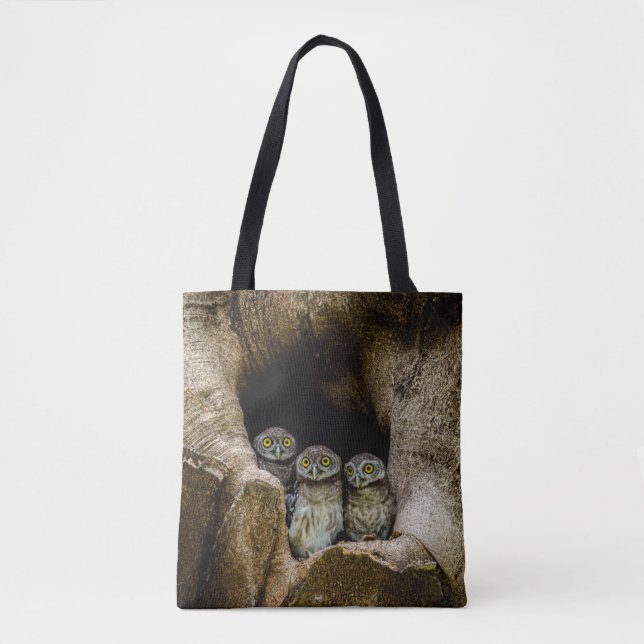 Forests | Three Owls Looking Tote Bag (Front)