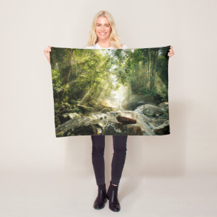 Forests   Tropical Jungle Forest Fleece Blanket