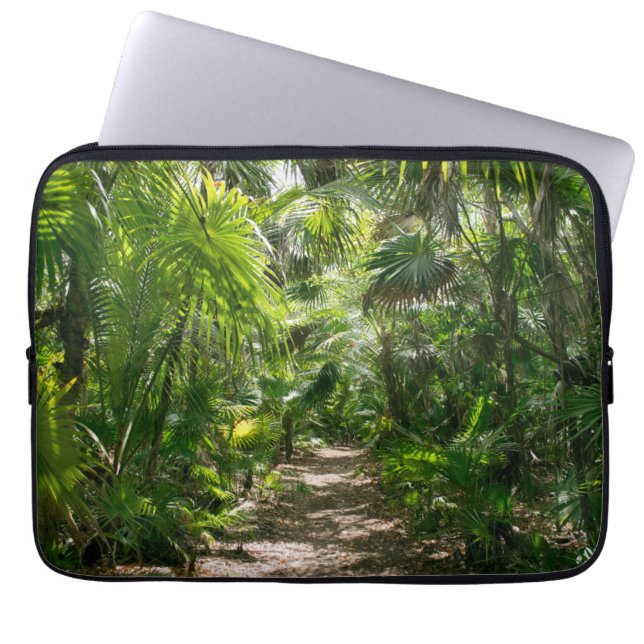 Forests | Tropical Rainforest Tulum Mexico Laptop Sleeve (Front)