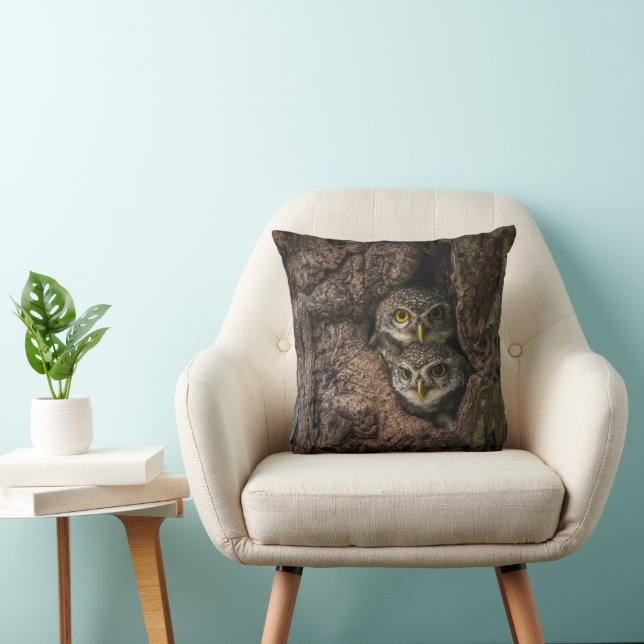 Forests | Two Owls Looking Cushion (Chair)