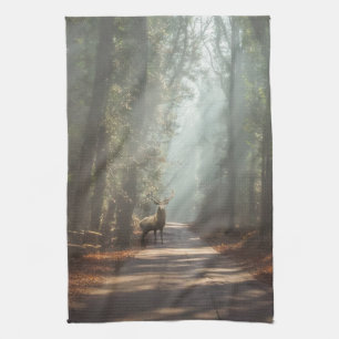 Forests   Woodland Stag Tea Towel
