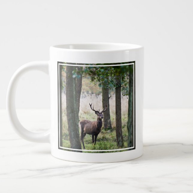 Forests | Woodlands & Red Deer Large Coffee Mug (Left)
