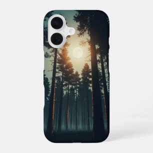 Forêt Nocturne Vintage Sous la Lune iPhone 16 Case