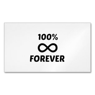 FOREVER 100% 	Magnetic BUSINESS CARD