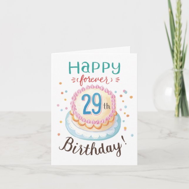 Forever 29 Birthday Card (Front)