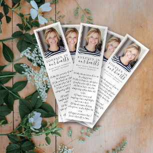 Forever   2x7" DIY Funeral Bookmark Template Poster