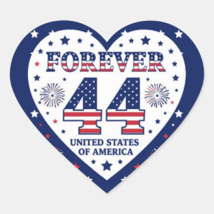 Forever 44 Heart Sticker