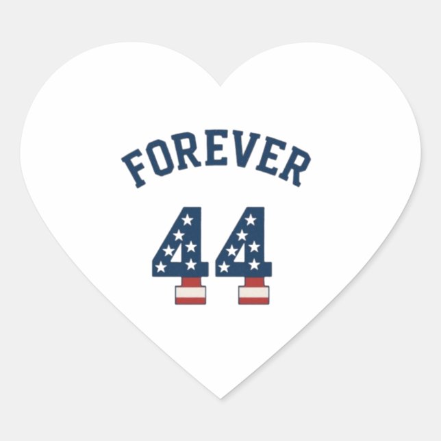 Forever 44 heart sticker (Front)