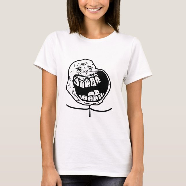 forever alone face T-Shirt (Front)