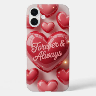 Forever & Always 3D Heart Love Phone Case