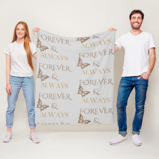Forever & Always Butterfly  Fleece Blanket
