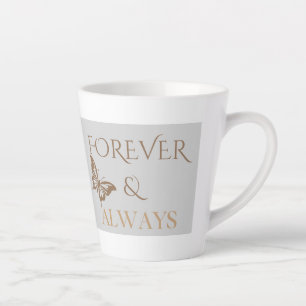 Forever & Always Butterfly, Romantic Home Gift Latte Mug