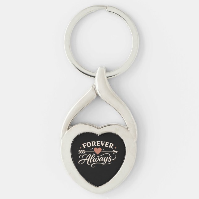 Forever Always Couple - Pointing Right Key Ring (Front)