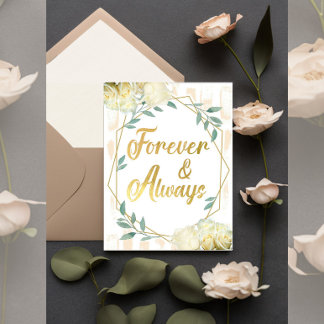 Forever & Always – Elegant Personalised Wedding De Invitation
