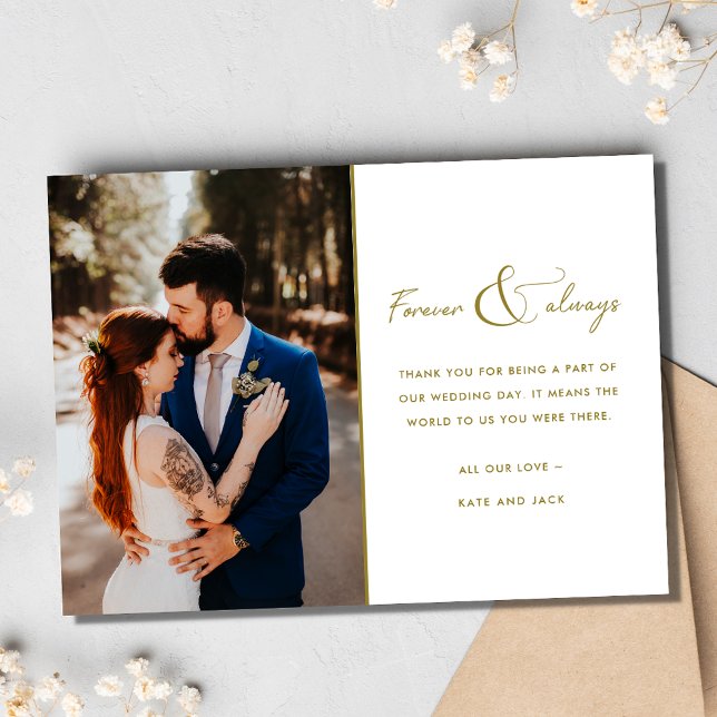 Forever Always Elegant Wedding Photo Thank You (Forever Always Elegant Wedding Photo Thank You)