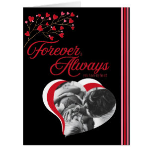 Forever & Always I love You add name photo Black