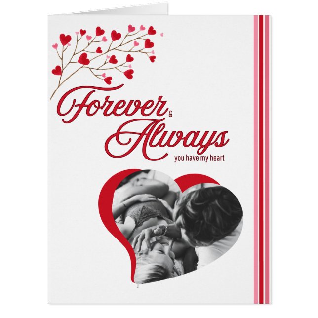 Forever & Always I love You add name photo White (Front)