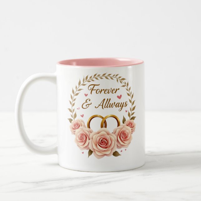 Forever & Always – Wedding Anniversary Mug (Left)
