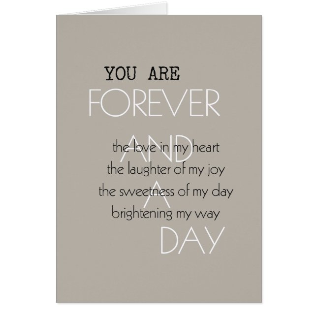 Forever and A Day Poem (Front)