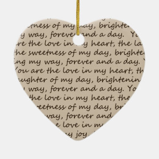 Forever and A Day Poem Ceramic Ornament