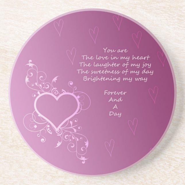Forever and A Day Poem Coaster (Front)