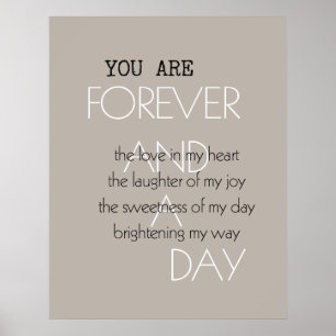 Forever and A Day Poem Poster