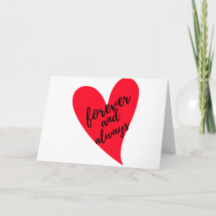 Forever And Always Black Holiday Card