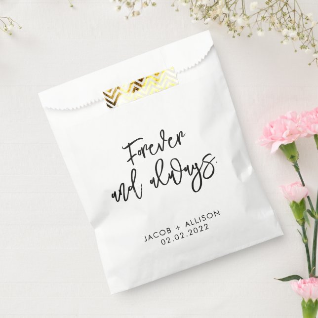 Forever and Always elegant Wedding Favor Bag  (Sealed)