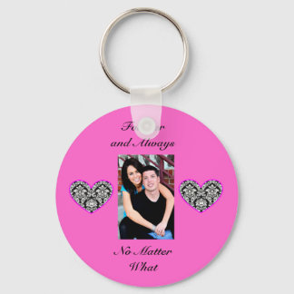 Forever and Always love picture keychain