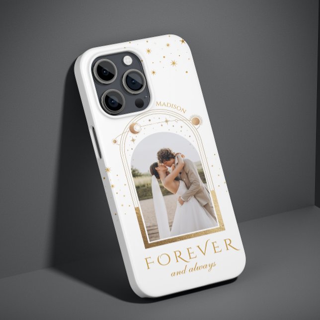 FOREVER AND ALWAYS Wedding Magenta Celestial Photo Case-Mate iPhone Case (Creator Uploaded)