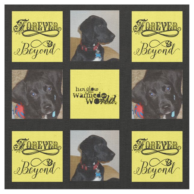 Forever and Beyond Pet Photos Custom Fabric (Close Up)