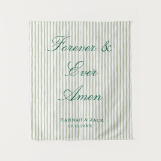 Forever And Ever Amen Wedding Engagement Party Tapestry