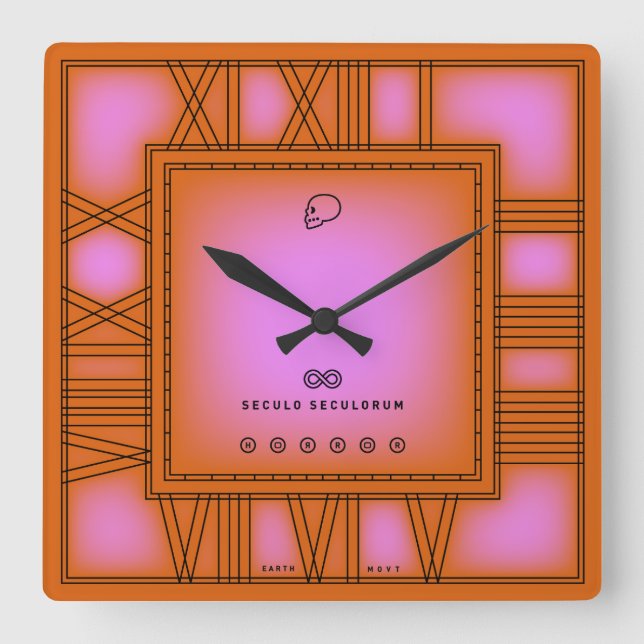Forever And Ever Square Wall Clock (Front)