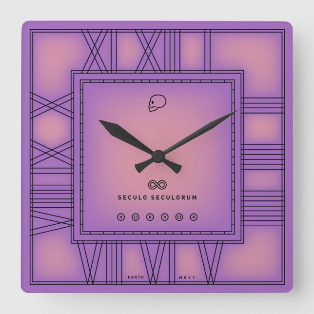Forever And Ever Square Wall Clock (Front)