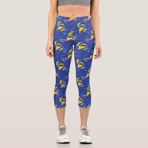 Forever Batman Bat Signal Pattern Capri Leggings