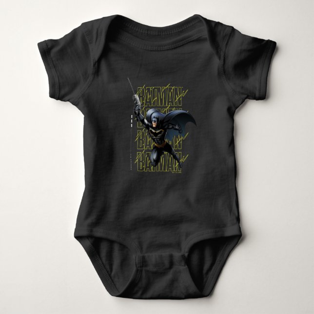 Forever Batman Grappling Hook Baby Bodysuit (Front)