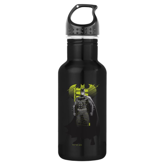 Forever Batman Power Up Character Art 532 Ml Water Bottle (Front)
