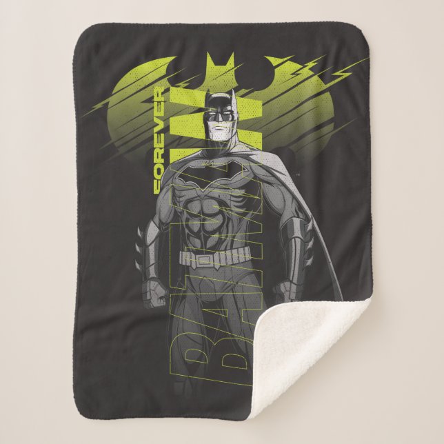 Forever Batman Power Up Character Art Sherpa Blanket (Front)