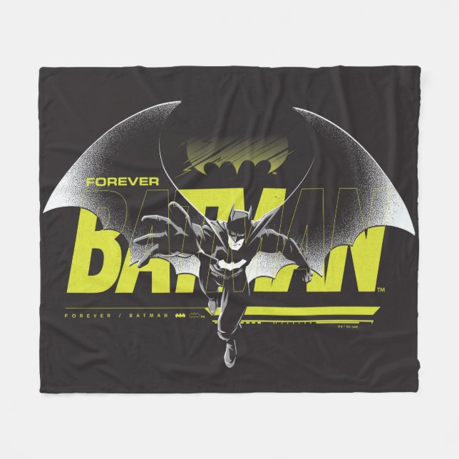 Forever Batman Reaching Graphic Fleece Blanket (Front (Horizontal))