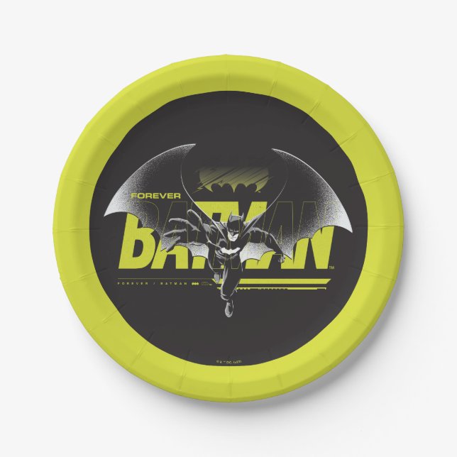 Forever Batman Reaching Graphic Paper Plate (Front)