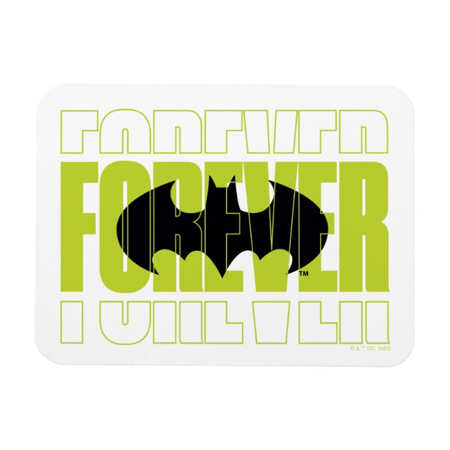 Forever Batman Typography Symbol Graphic Magnet (Horizontal)