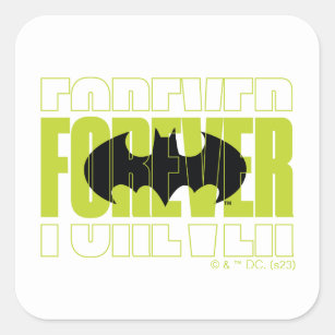 Forever Batman Typography Symbol Graphic Square Sticker