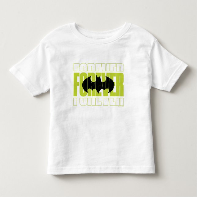 Forever Batman Typography Symbol Graphic Toddler T-Shirt (Front)