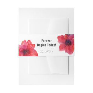Forever Begins Today Anemone Dreamscape Wedding Invitation Belly Band