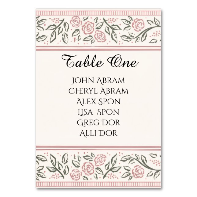 Forever Begins Today Table Number (Front)